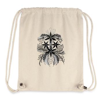 Blumen-Mandala Ornament - Stanley/Stella recycelter Gym Bag - Naturweiß - Vorne