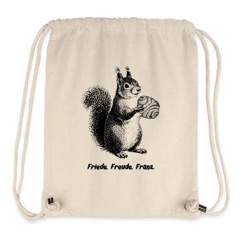 Peace, Joy, Franz Squirrel - Stanley/Stella Recycled Gym Bag - natural - Front