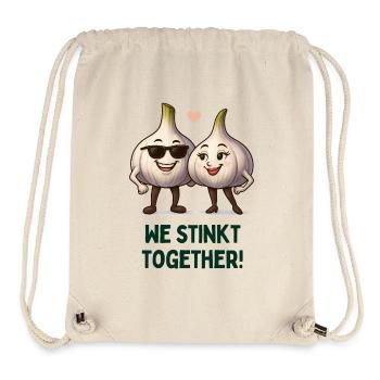Knoblauch Duo: Wir Stinken Zusammen - Stanley/Stella recycelter Gym Bag - Naturweiß - Vorne