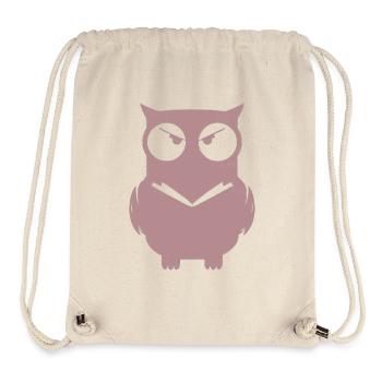 Angry Owl Minimal - Stanley/Stella recycelter Gym Bag - Naturweiß - Vorne