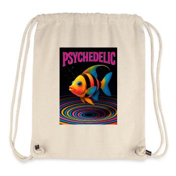 Psychedelische Fische in Spiralen - Stanley/Stella recycelter Gym Bag - Naturweiß - Vorne