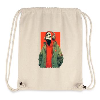 Kopfschädel Hoodie Streetwear - Stanley/Stella recycelter Gym Bag - Naturweiß - Vorne