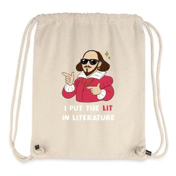 I put the lit in literature - Stanley/Stella recycelter Gym Bag - Naturweiß - Vorne