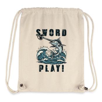 Schwertfisch-Schwertspiel Vintage Humor - Stanley/Stella recycelter Gym Bag - Naturweiß - Vorne
