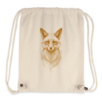 Tête de Loup avec Couronne de Mandala - Sac à cordon recyclé Stanley/Stella - blanc naturel - Devant