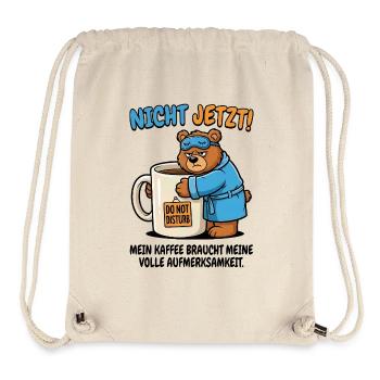 Not Now Bear Coffee Time - Stanley/Stella Recycled Gym Bag - natural - Front