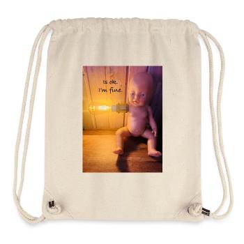 LichtDoll Kunst Is ok Im Fine - Stanley/Stella recycelter Gym Bag - Naturweiß - Vorne