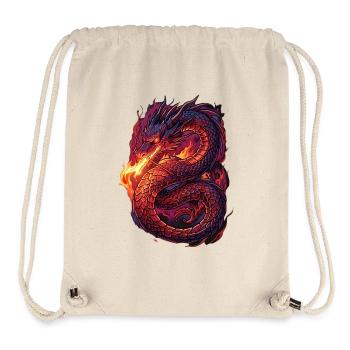 Feuriger Drachensturm - Stanley/Stella recycelter Gym Bag - Naturweiß - Vorne