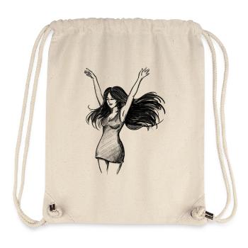 Dancing Woman Empowerment - Illustration - Stanley/Stella Recycled Gym Bag - natural - Front