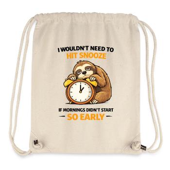 Hit Snooze So Early Sloth - Stanley/Stella Recycled Gym Bag - natural - Front
