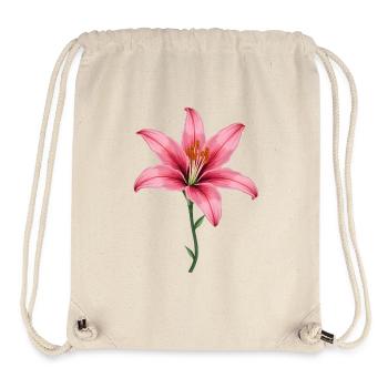 Rosa Lilie - Stanley/Stella recycelter Gym Bag - Naturweiß - Vorne