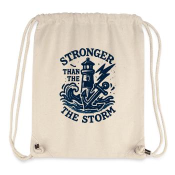Stronger than the Storm: Unwavering Force - Stanley/Stella Recycled Gym Bag - natural - Front