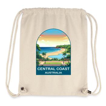 Central Coast Australien Strandreiseplakat - Stanley/Stella recycelter Gym Bag - Naturweiß - Vorne
