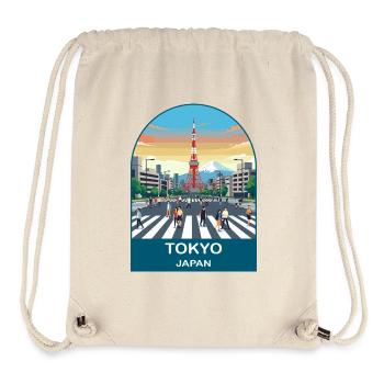 Affiche de voyage vintage Tokyo Japan Skyline - Sac à cordon recyclé Stanley/Stella - blanc naturel - Devant