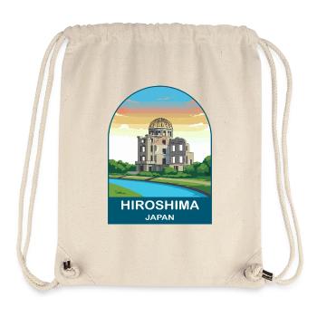 Hiroshima Japan Vintage Travel Poster Art - Stanley/Stella Recycled Gym Bag - natural - Front