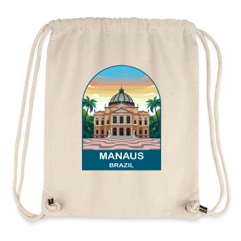 Manaus Brasilien Amazone Opernhaus Reiseplakat - Stanley/Stella recycelter Gym Bag - Naturweiß - Vorne