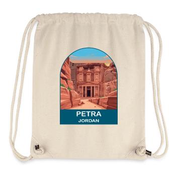 Petra Jordan Treasury Vintage-Reiseillustration - Stanley/Stella recycelter Gym Bag - Naturweiß - Vorne