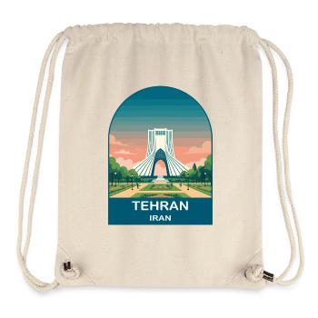 Teheran Iran Azadi Tower Vintage-Reiseplakat - Stanley/Stella recycelter Gym Bag - Naturweiß - Vorne