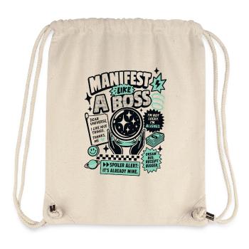 Manifest Like A Motivation Spruch - Stanley/Stella recycelter Gym Bag - Naturweiß - Vorne