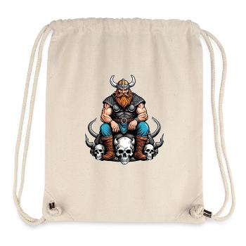 Vikings with Skulls - Stanley/Stella Recycled Gym Bag - natural - Front