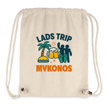 Lads Trip Mykonos Party Shirt - Stanley/Stella Recycled Gym Bag - natural - Front