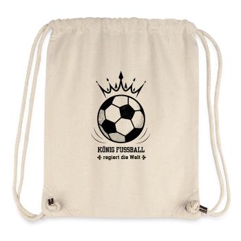 Fußball ist unser Leben denn König Fußball regiert - Stanley/Stella recycelter Gym Bag - Naturweiß - Vorne