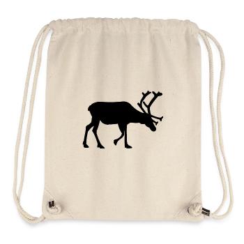 Reindeer Scandinavia Lapland Deer Rudolph Animal - Stanley/Stella Recycled Gym Bag - natural - Front