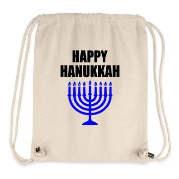HAPPY HANUKKAH - Stanley/Stella recycelter Gym Bag - Naturweiß - Vorne