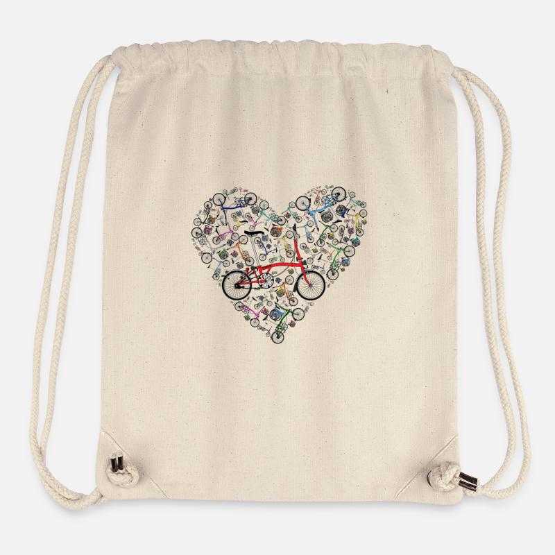 J'aime des vélos Brompton - Sac à cordon recyclé Stanley/Stella - blanc naturel