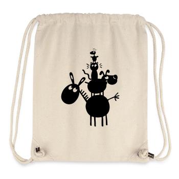 Funny Animals - Stanley/Stella Recycled Gym Bag - natural - Front