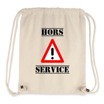 PANNEAU. DANGER. HORS SERVICE. HUMOUR. DRÔLE - Sac à cordon recyclé Stanley/Stella - blanc naturel - Devant