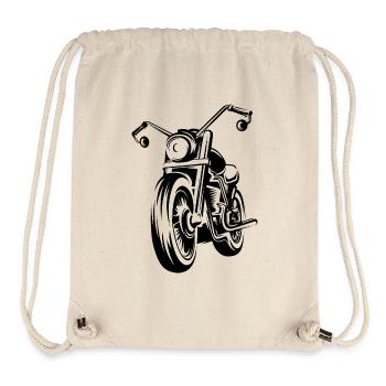 custom bike motorcycle rider illustration chopper - Stanley/Stella Recycled Gym Bag - natural - Front