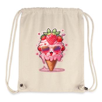 Glace à la fraise - Sac à cordon recyclé Stanley/Stella - blanc naturel - Devant