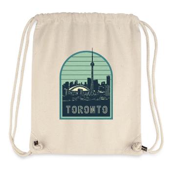 Toronto Skyline Arc Vintage Badge - Stanley/Stella recycelter Gym Bag - Naturweiß - Vorne