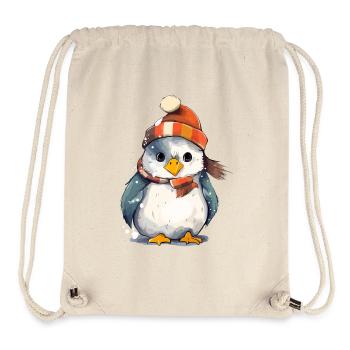 Oki der Weihnachtspinguin - Stanley/Stella recycelter Gym Bag - Naturweiß - Vorne