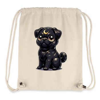 Regard de chiot au clair de lune - Sac à cordon recyclé Stanley/Stella - blanc naturel - Devant