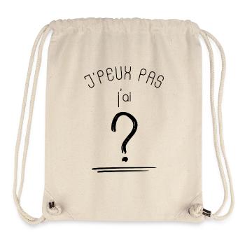 Je peux pas j'ai ? - Sac à cordon recyclé Stanley/Stella - blanc naturel - Devant