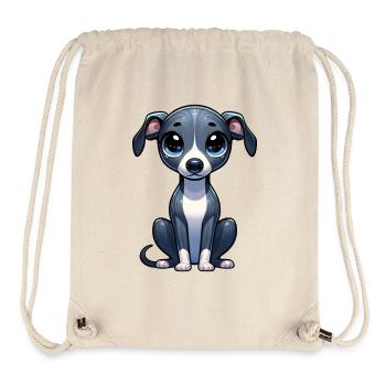 Digital illustration of cute Whippet - Stanley/Stella Recycled Gym Bag - natural - Front
