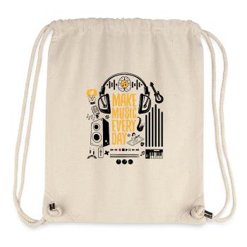 Design Moderne Musique, Cadeau Musicien Graphique - Sac à cordon recyclé Stanley/Stella - blanc naturel - Devant
