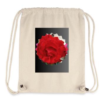Rose en forme de soleil - Sac à cordon recyclé Stanley/Stella - blanc naturel - Devant