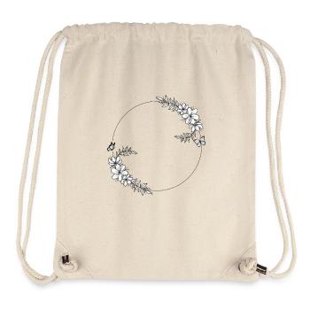 Cadre fleur - Sac à cordon recyclé Stanley/Stella - blanc naturel - Devant