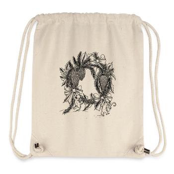 Christmas Pine Cone Wreath - Stanley/Stella Recycled Gym Bag - natural - Front