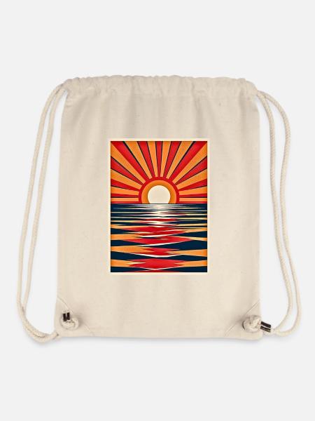 Retro Glow - Stanley/Stella recycelter Gym Bag - Naturweiß