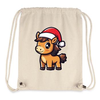 Cheval Noël - Sac à cordon recyclé Stanley/Stella - blanc naturel - Devant