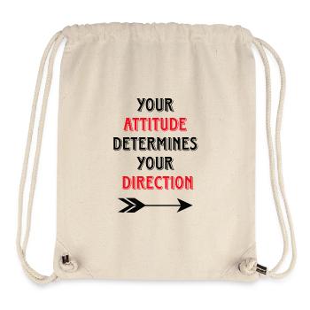 Votre attitude détermine votre direction - Sac à cordon recyclé Stanley/Stella - blanc naturel - Devant