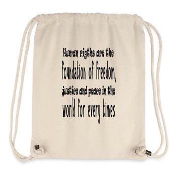 Menschenrechte - Stanley/Stella recycelter Gym Bag - Naturweiß - Vorne