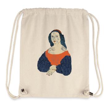 Mittelalter Portrait einer Frau mit Tattoos - Stanley/Stella recycelter Gym Bag - Naturweiß - Vorne