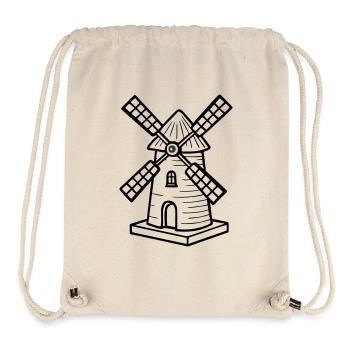 Windmühle Symbol Mühle - Stanley/Stella recycelter Gym Bag - Naturweiß - Vorne