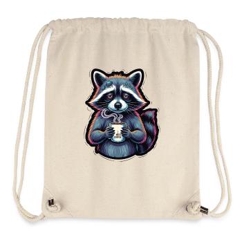 Waschbär: Mein Kaffee-Notfall - Stanley/Stella recycelter Gym Bag - Naturweiß - Vorne