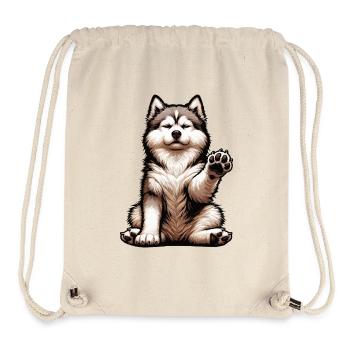 Husky Huskies Propriétaires de Husky Propriétaires de Husky Fans de Husky - Sac à cordon recyclé Stanley/Stella - blanc naturel - Devant